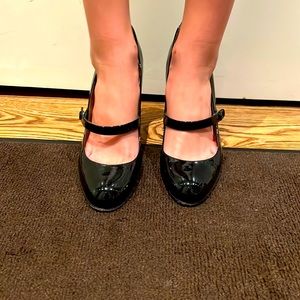 Almost new pair of Christian Loubiton Mary Jane patent leather